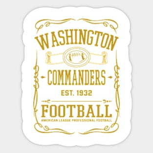 Vintage Commanders American Football Sticker